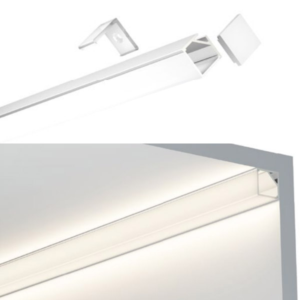 1 Inch V Channel With V Light Cover Corner Aluminum LED Profile, 20mm Inner 1 Inch V Channel With V Light Cover Corner Aluminum LED Profile, 20mm Inner